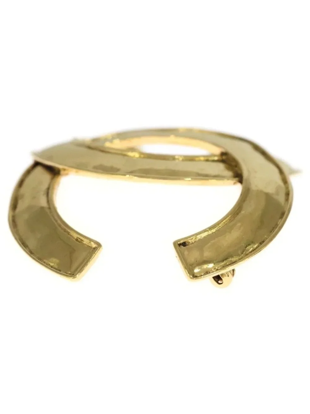 Chanel CC Logo Pin Badge Brooch Gold